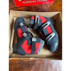 Ferland Authentic Hockey Skates Size 4 Red Black Rental Ice Skates